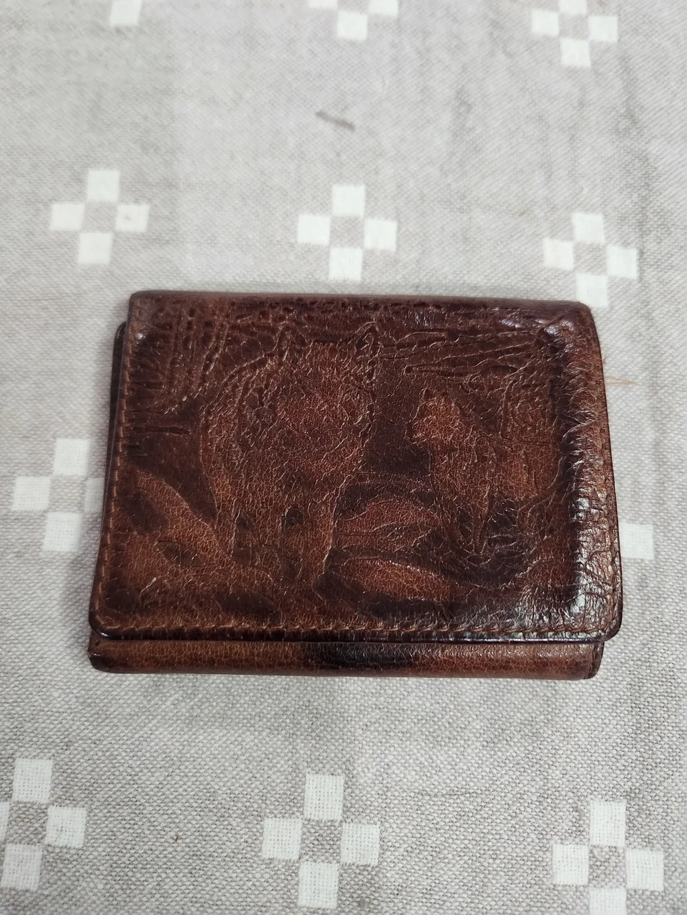 Full gain leather brown leather bifold wallet  Brown Leather Men's Card Wallet
